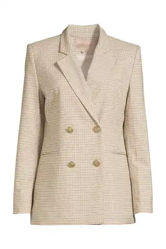 Wehkamp Josh v geruite getailleerde blazer milly van gerecycled polyester sandy lane quartz blue aanbieding