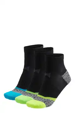 Wehkamp Xtreme hardloopsokken - set van 3 zwart/limegroen aanbieding