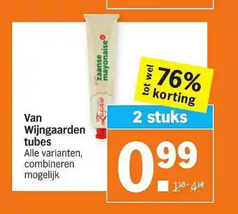 Albert Heijn Van Wijngaarden Tubes Tot Wel 76% Korting aanbieding