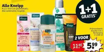 Kruidvat Alle Kneipp 1+1 Gratis 200ml aanbieding