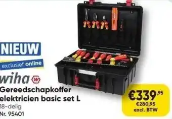 Toolstation Gereedschapkoffer elektricien basic set l aanbieding