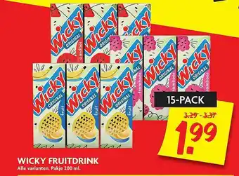 Dekamarkt Wicky Fruitdrink aanbieding