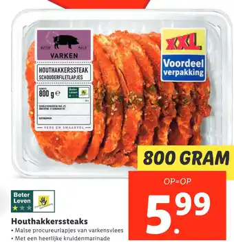 Lidl Houthakkerssteaks aanbieding