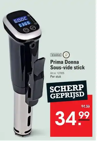 Sligro Prima Donna Sous-vide stick aanbieding