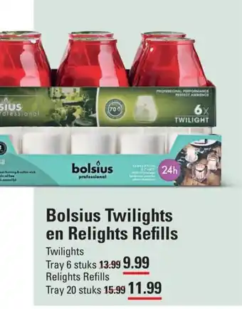 Sligro Bolsius Twilights en Relights Refills Tray 6 stuks aanbieding