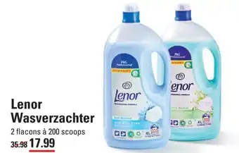 Sligro Lenor Wasverzachter 2 flacons à 200 scoops aanbieding