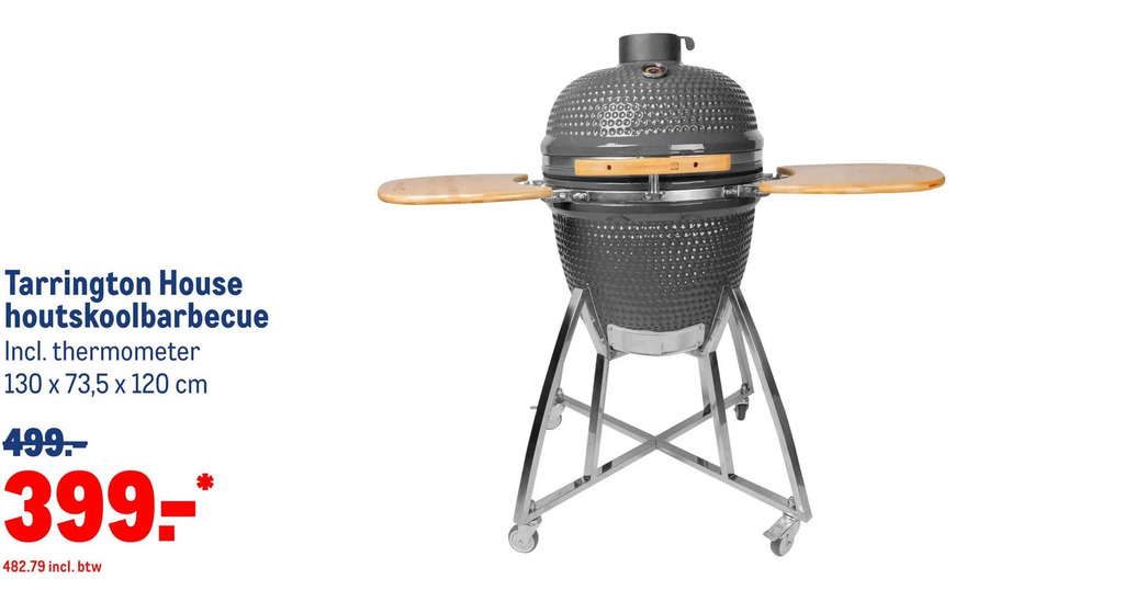 Tarrington house houtskoolbarbecue aanbieding bij Makro