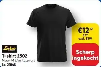 Toolstation T-shirt 2502 Maat M t/m XL zwart aanbieding