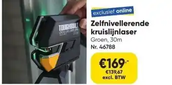 Toolstation Zelfnivellerende kruislijnlaser Groen, 30m aanbieding