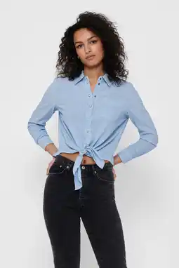 Wehkamp Only gestreepte blouse onllecey lichtblauw aanbieding