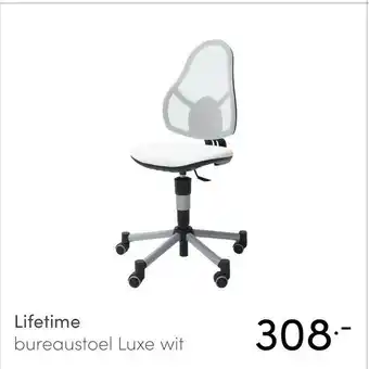 Baby & Tiener Lifetime bureaustoel Luxe wit aanbieding