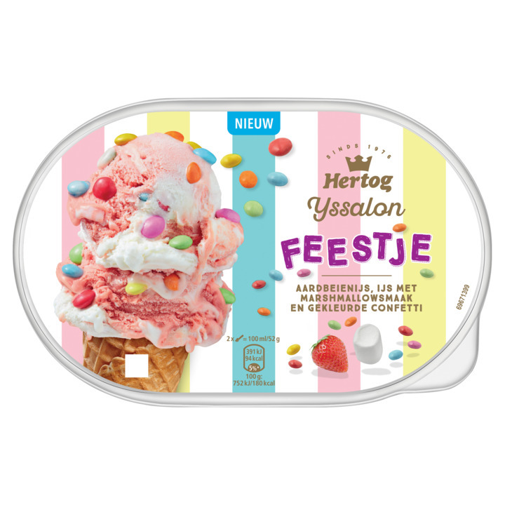 Hertog ijssalon ijs feestje 850ml aanbieding