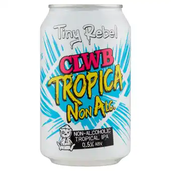 Jumbo Tiny rebel - clwb tropica - alcoholarm 0.3% - blik 330ml aanbieding