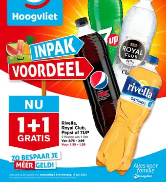 Hoogvliet Rivella, royal club, pepsi of 7up aanbieding