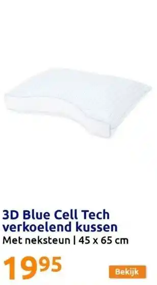 Action 3d blue cell tech verkoelend kussen aanbieding