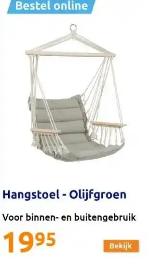 Action Hangstoel - olijfgroen aanbieding