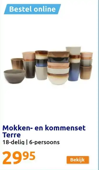 Action Mokken- en kommenset Terre 18-delig | 6-persoons aanbieding