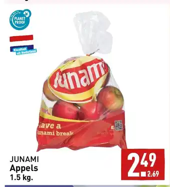 ALDI JUNAMI Appels 1.5 kg. aanbieding