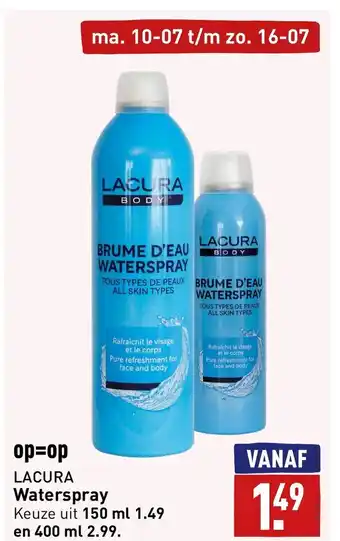 ALDI LACURA Waterspray aanbieding