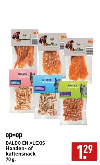 ALDI BALDO EN ALEXIS Honden- of kattensnack 70 g aanbieding