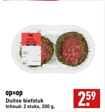 ALDI Duitse biefstuk Inhoud: 2 stuks, 200 g. aanbieding