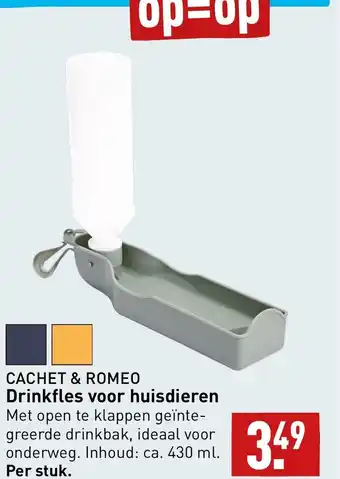 ALDI CACHET & ROMEO Drinkfles voor huisdieren aanbieding