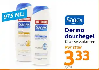 Action Sanex Dermo douchegel 975ml aanbieding