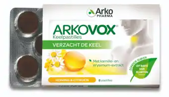 De Online Drogist Arkopharma arkovox honing & citroen pastilles 8st aanbieding