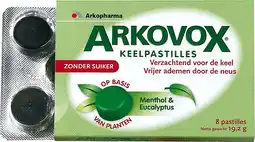 De Online Drogist Arkopharma arkovox menthol & eucalyptus pastilles 8st aanbieding