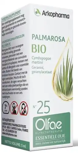 De Online Drogist Arkopharma olfae palmarosa nr 25 5ml aanbieding