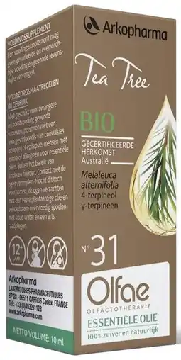 De Online Drogist Arkopharma olfae tea tree olie nr 31 10ml aanbieding