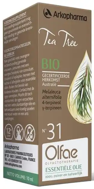 De Online Drogist Arkopharma olfae tea tree olie nr 31 10ml aanbieding