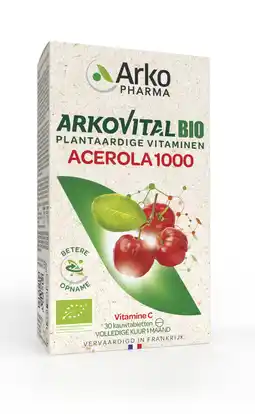 De Online Drogist Arkopharma acerola 1000mg kauwtabletten 30ktb aanbieding