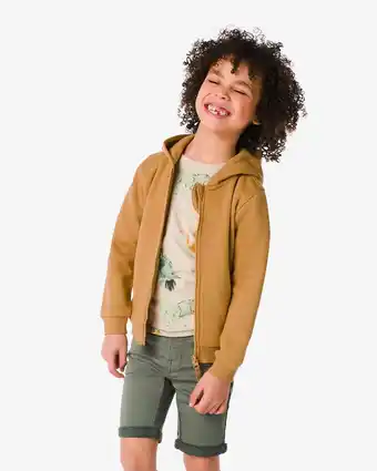 HEMA Hema kindervest met capuchon bruin (bruin) aanbieding