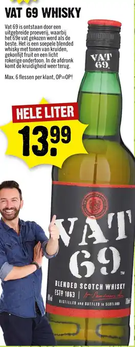 Dirck 3 VAT 69 Finest Scotch Whisky 1L aanbieding