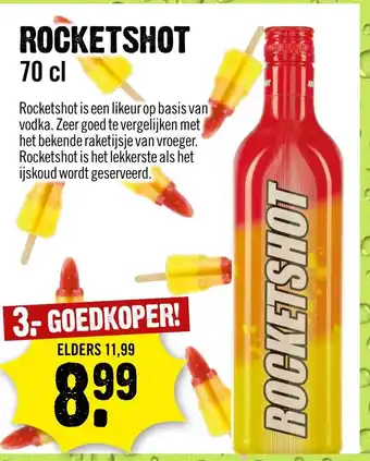 Dirck 3 Rocketshot 700ml aanbieding