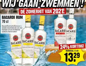 Dirck 3 Bacardi rum 700ml aanbieding