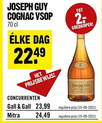 Dirck 3 Joseph Guy VSOP Cognac 700ml aanbieding