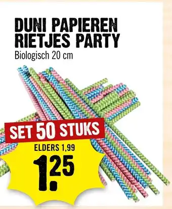 Dirck 3 Duni Papieren rietjes 50st aanbieding