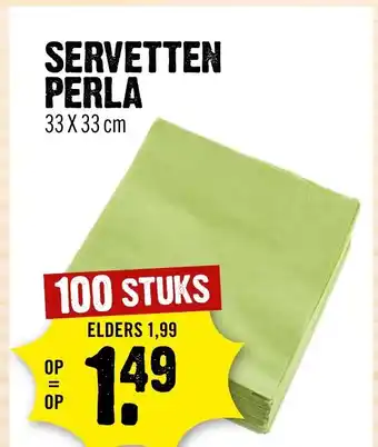 Dirck 3 Perla Servetten 33*33cm 100st aanbieding