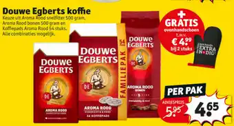 Kruidvat Douwe Egberts Koffie 500g/500g/54st aanbieding