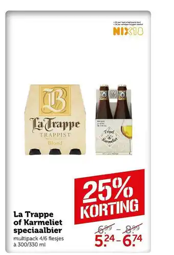 Coop La trappe of karmeliet speciaalbier aanbieding