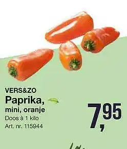 Bidfood Vers&zo paprika, mini, oranje aanbieding