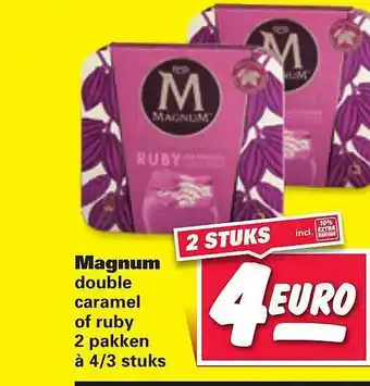 Nettorama Magnum double caramel of ruby aanbieding