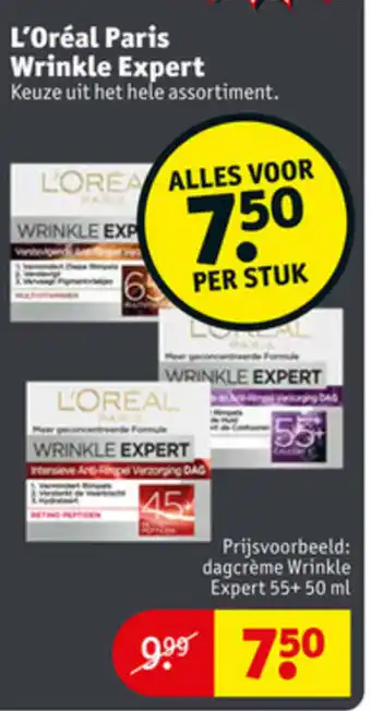 Kruidvat L'Oreal Paris Wrinkle Expert 50ml aanbieding