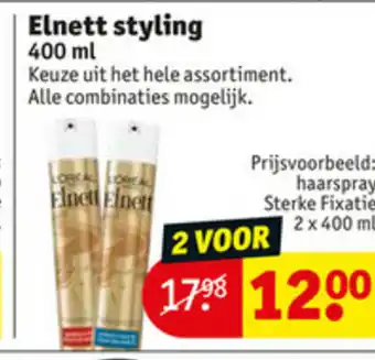 Kruidvat Elnett styling 2*400ml aanbieding