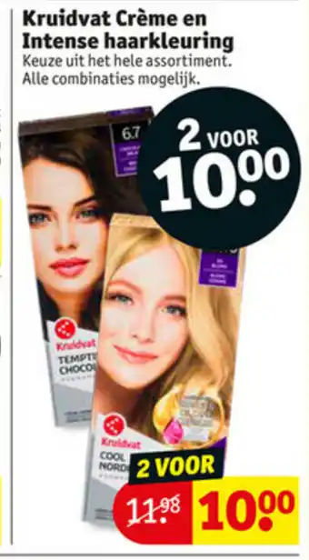 Kruidvat Kruidvat creme en intense haarkleuring 2st aanbieding