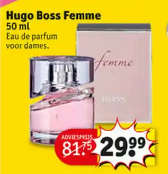 Kruidvat Hugo Boss Femme edp 50ml aanbieding