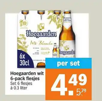 Albert Heijn Hoegaarden wit 6-pack flesjes aanbieding