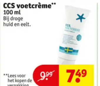 Kruidvat CCS Voetcreme 100ml aanbieding